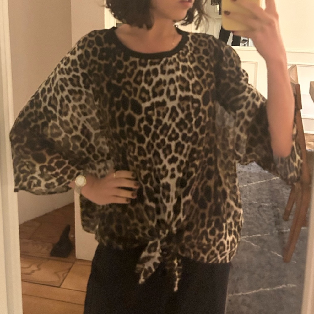 Zara cheetah print blouse, new with tags, size S!!💌